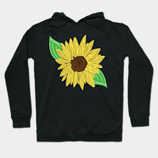 Sunflower with Leaves Hoodie